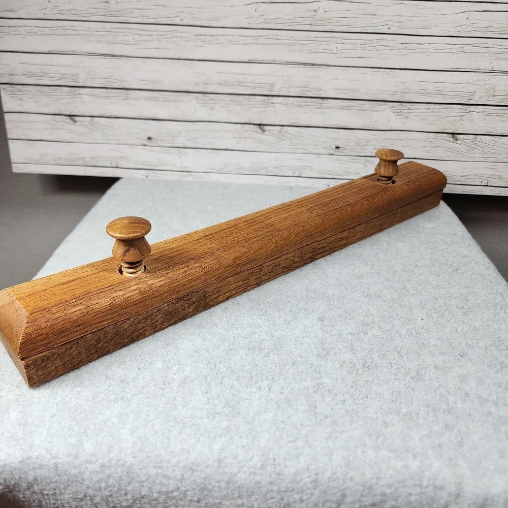 Vintage Solid Oak Quilt Hanger 18